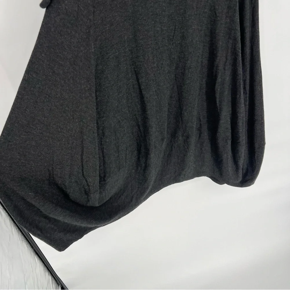 Eileen Fisher Jersey 3/4‎ Sleeve Charcoal Gray Dress Medium